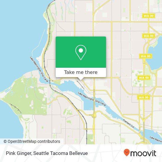 Mapa de Pink Ginger, 5334 Ballard Ave NW Seattle, WA 98107