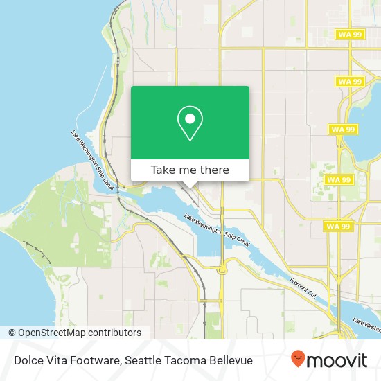 Mapa de Dolce Vita Footware, 5323 Ballard Ave NW Seattle, WA 98107