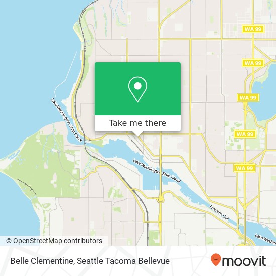 Mapa de Belle Clementine, 5451 Leary Ave NW Seattle, WA 98107