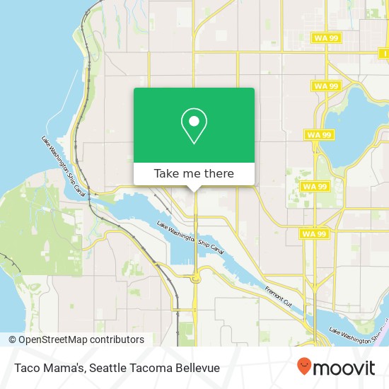 Mapa de Taco Mama's, 5305 15th Ave NW Seattle, WA 98107