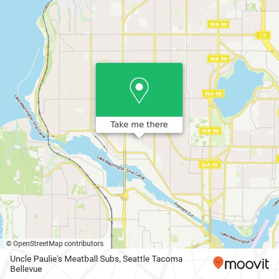 Mapa de Uncle Paulie's Meatball Subs, 1108 NW 52nd St Seattle, WA 98107