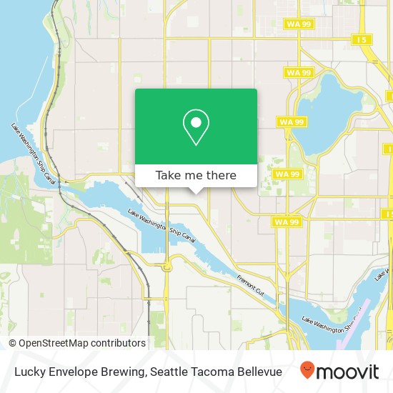 Mapa de Lucky Envelope Brewing, 907 NW 50th St Seattle, WA 98107