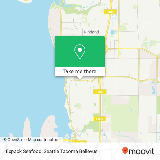 Mapa de Expack Seafood, 10532 NE 68th St Kirkland, WA 98033