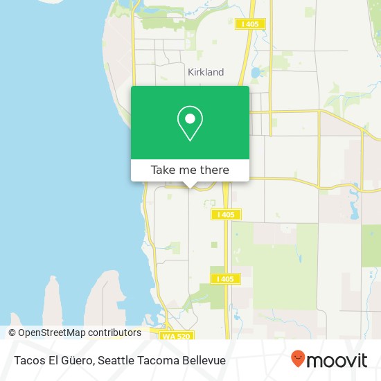 Mapa de Tacos El Güero, 6700 108th Ave NE Kirkland, WA 98033