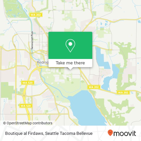 Mapa de Boutique al Firdaws, 17550 NE 67th Ct Redmond, WA 98052