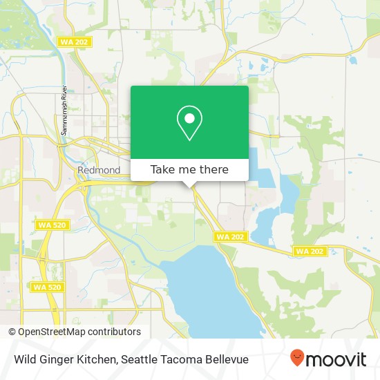 Mapa de Wild Ginger Kitchen, 17991 Redmond Way Redmond, WA 98052