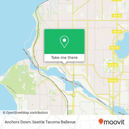 Mapa de Anchors Down, 2016 NW Market St Seattle, WA 98107