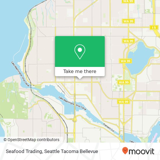 Mapa de Seafood Trading, 5600 14th Ave NW Seattle, WA 98107