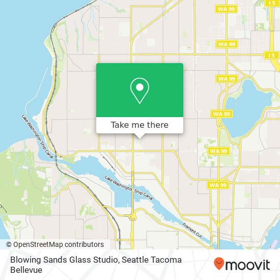 Mapa de Blowing Sands Glass Studio, 5805 14th Ave NW Seattle, WA 98107