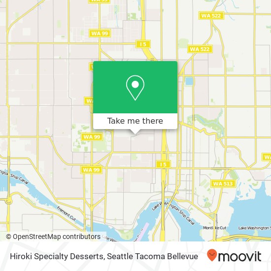 Mapa de Hiroki Specialty Desserts, 2224 N 56th St Seattle, WA 98103