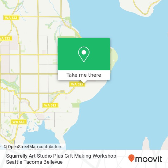 Mapa de Squirrelly Art Studio Plus Gift Making Workshop, 5917 59th Ave NE Seattle, WA 98105