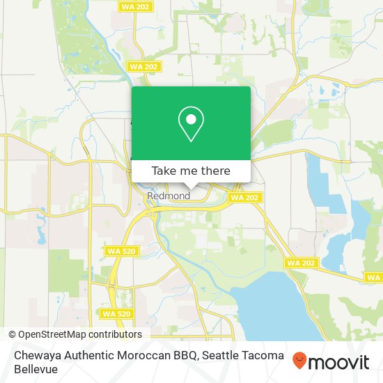 Mapa de Chewaya Authentic Moroccan BBQ, NE 74th St Redmond, WA 98052