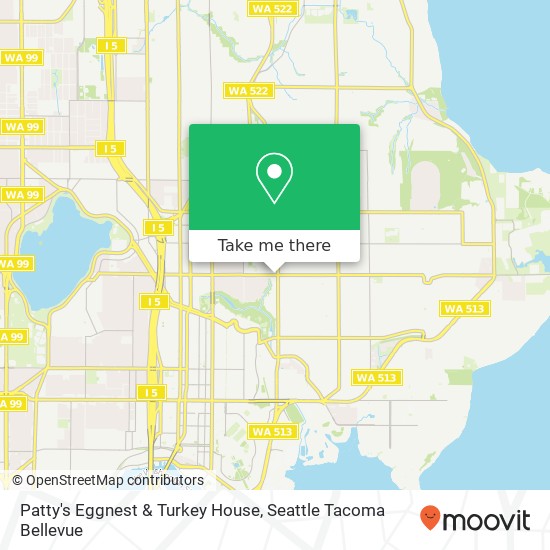 Mapa de Patty's Eggnest & Turkey House, 2404 NE 65th St Seattle, WA 98115