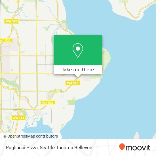 Mapa de Pagliacci Pizza, 6224 Sand Point Way NE Seattle, WA 98115