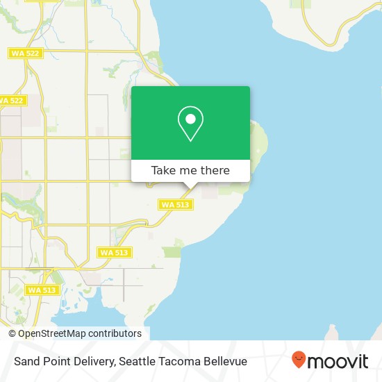 Mapa de Sand Point Delivery, 6224 Sand Point Way NE Seattle, WA 98115