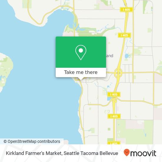 Mapa de Kirkland Farmer's Market, 111 Park Ln Kirkland, WA 98033