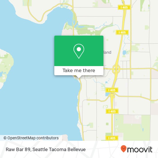 Mapa de Raw Bar 89, 89 Kirkland Ave Kirkland, WA 98033