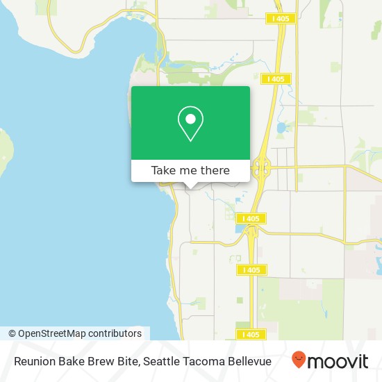 Mapa de Reunion Bake Brew Bite, 339 Kirkland Ave Kirkland, WA 98033