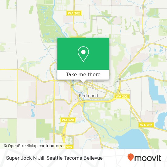 Mapa de Super Jock N Jill, 16095 Cleveland St Redmond, WA 98052