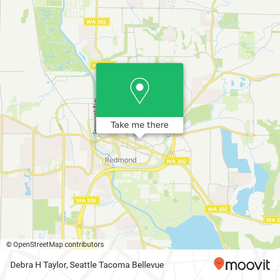 Mapa de Debra H Taylor, 16710 NE 79th St Redmond, WA 98052