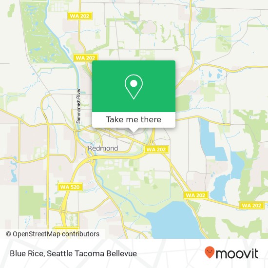 Mapa de Blue Rice, 17026 Avondale Way NE Redmond, WA 98052