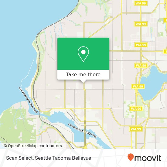 Mapa de Scan Select, 6719 15th Ave NW Seattle, WA 98117