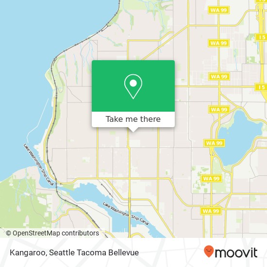 Mapa de Kangaroo, 1417 NW 70th St Seattle, WA 98117