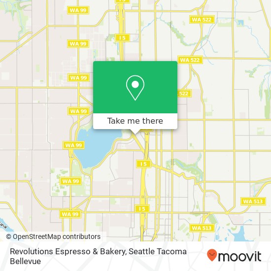 Mapa de Revolutions Espresso & Bakery, 7012 Woodlawn Ave NE Seattle, WA 98115