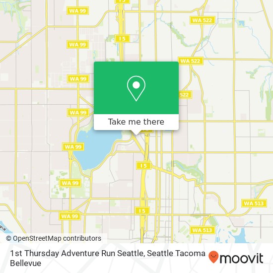 Mapa de 1st Thursday Adventure Run Seattle, 7020 Woodlawn Ave NE Seattle, WA 98115