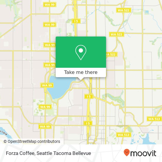 Mapa de Forza Coffee, 6900 E Green Lake Way N Seattle, WA 98115