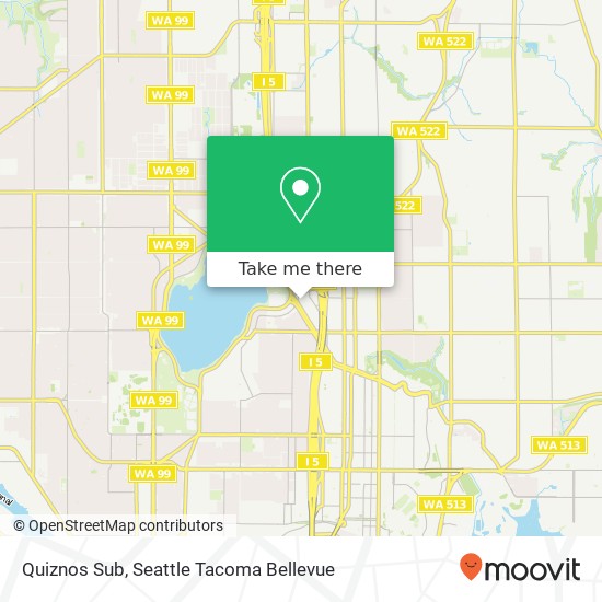 Mapa de Quiznos Sub, 412 NE 70th St Seattle, WA 98115