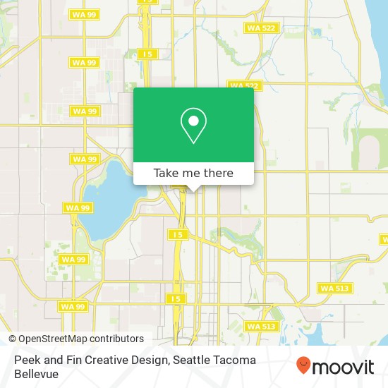 Mapa de Peek and Fin Creative Design, 919 NE 70th St Seattle, WA 98115