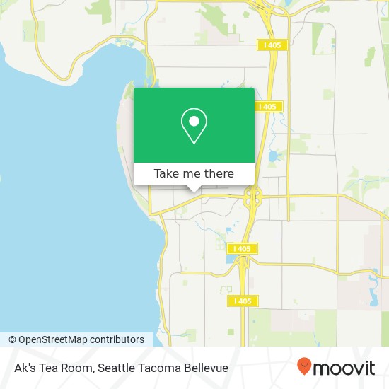 Mapa de Ak's Tea Room, 525 6th Ave Kirkland, WA 98033