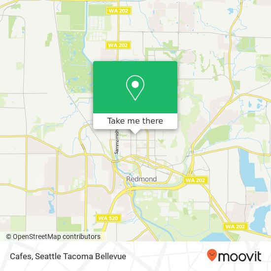 Mapa de Cafes, 8693 161st Ave NE Redmond, WA 98052