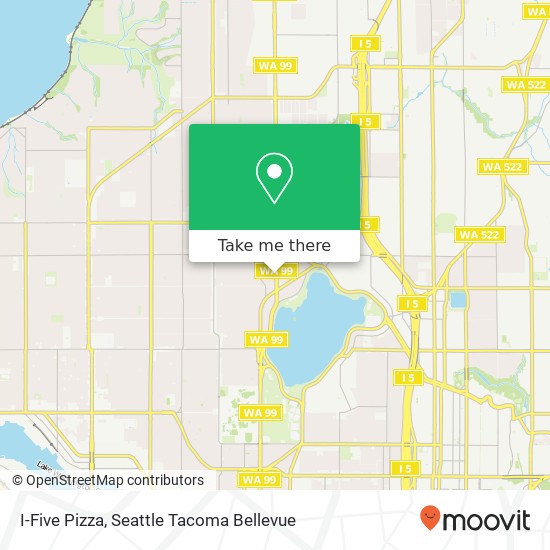 Mapa de I-Five Pizza, 7617 Aurora Ave N Seattle, WA 98103