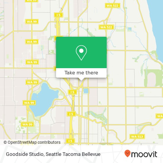 Mapa de Goodside Studio, 7802 11th Ave NE Seattle, WA 98115