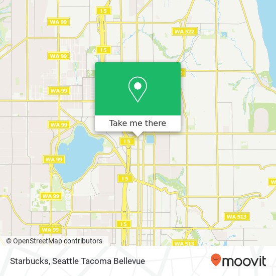 Mapa de Starbucks, 7300 Roosevelt Way NE Seattle, WA 98115