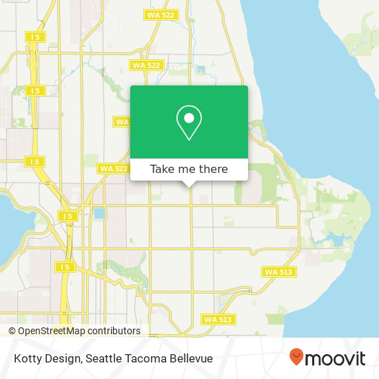 Mapa de Kotty Design, 7729 35th Ave NE Seattle, WA 98115