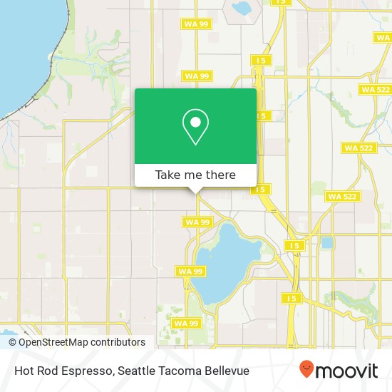 Mapa de Hot Rod Espresso, 8301 Aurora Ave N Seattle, WA 98103