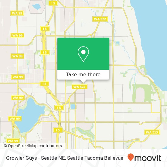 Mapa de Growler Guys - Seattle NE
