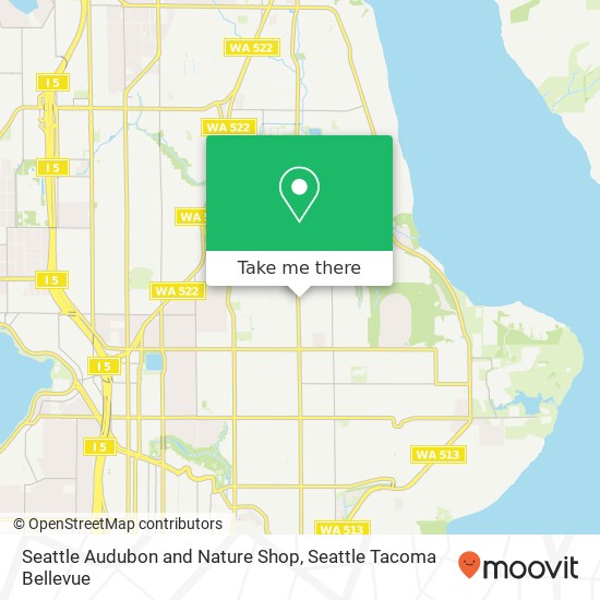 Seattle Audubon and Nature Shop map