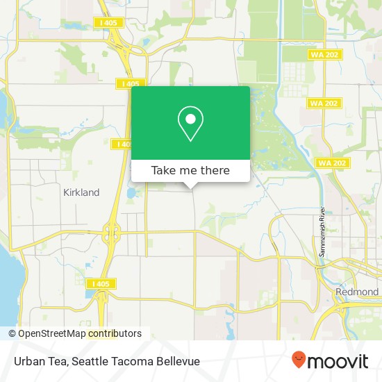 Mapa de Urban Tea, 9505 132nd Ave NE Kirkland, WA 98033