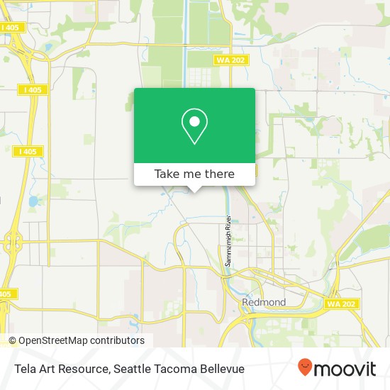 Mapa de Tela Art Resource, 15030 NE 95th St Redmond, WA 98052