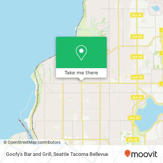 Mapa de Goofy's Bar and Grill, 8519 15th Ave NW Seattle, WA 98117