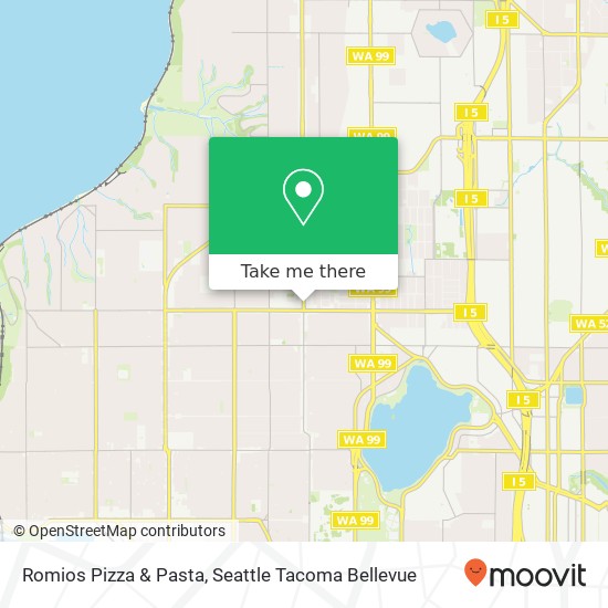 Mapa de Romios Pizza & Pasta, 8523 Greenwood Ave N Seattle, WA 98103