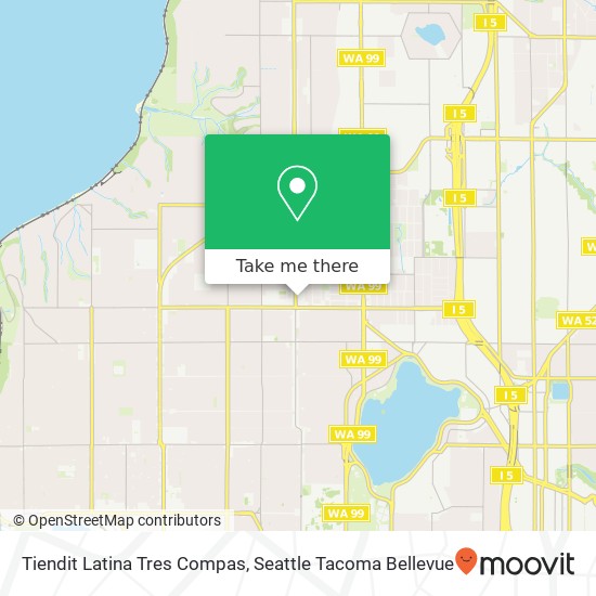 Mapa de Tiendit Latina Tres Compas, 8558 Greenwood Ave N Seattle, WA 98103