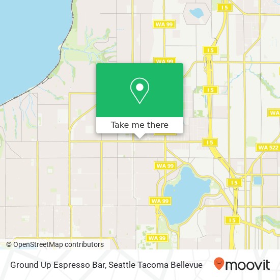 Mapa de Ground Up Espresso Bar, 424 N 85th St Seattle, WA 98103