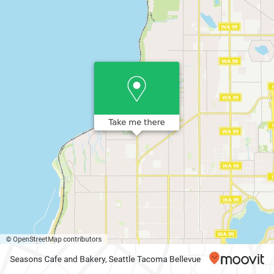Mapa de Seasons Cafe and Bakery, 9701 15th Ave NW Seattle, WA 98117