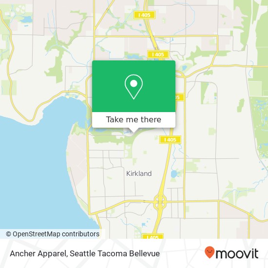 Mapa de Ancher Apparel, 11014 Forbes Creek Dr Kirkland, WA 98033