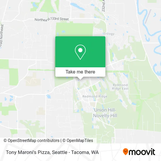 Tony Maroni's Pizza map